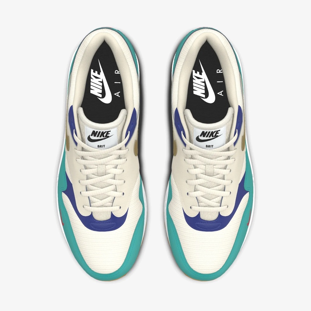 NWT Nike | Nike Air Max 1 By You | Teal, Purple, Cream | Women’s Size 9.5